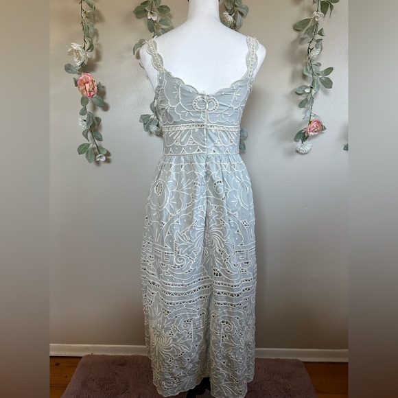 Sea NY Blaire Eyelet Sleeveless Dress in Blue - Picture 8 of 16